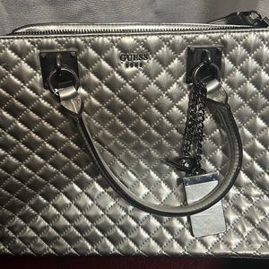Silver guess bag